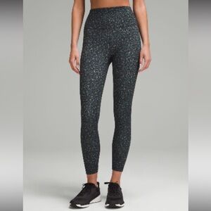 Wunder Train High-Rise Tight 25” in Fluctuate Micro Teal Multi